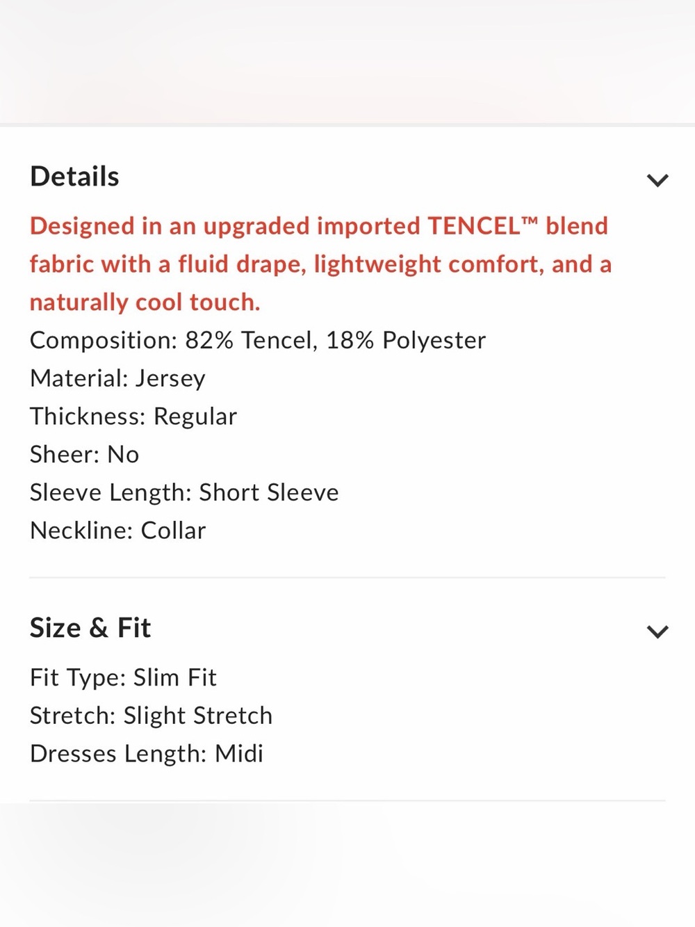 Commense Metal Button Collar Midi Dress in Premium Fabric - Picture 4 of 4
